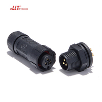 Connecteur à vis pour montage sur panneau étanche IP68 à 3 broches M12 pour câble électrique LLT