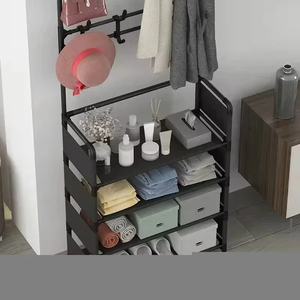 High Load-Bearing Capacity Stainless Steel Multi-Layer <strong>Shoe</strong> Rack Clothes Hat Hangers Organizer Shelf for Living Room <strong>Wardrobe</strong> - Product Image 5