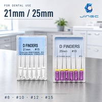 Limes endodontiques manuelles D Finder en acier inoxydable pour la recherche de canaux radiculaires # 8 # 10 # 12 # 15 Canaux radiculaires manuels résistants aux fractures