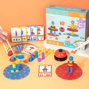 Nouveau produit en bois perles colorées tri <span class=keywords><strong>jeu</strong></span> d'association numérique cognitif Clip perle jouet éducatif pour enfants garçons et filles - Product Image 1