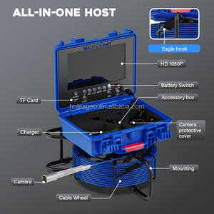 30M Meter Counter DVR Drenaje Tubería de alcantarillado Inspección Video Endoscopio Cámara Boroscopio Cámara con y 512HZ Autonivelante - Product Image 2