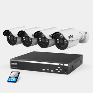 Sistema di telecamere di sicurezza domestica a buon mercato H.265 + Kit Dvr 5 In 1 sistema di telecamere Cctv 8 Ch Ahd con avviso e-mail disco rigido da 1Tb