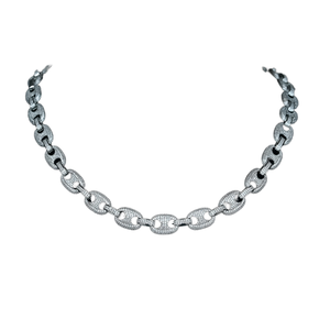 สร้อยข้อมือและสร้อยคอฮิปฮอปประดับเพชรโมอิสซาไนต์และเพทายสีขาวแบบกำหนดเอง ขายดี สำหรับผู้หญิงและผู้ชาย - Product Image 3