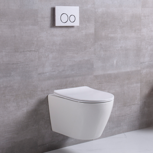 Cubetas De baño De cerámica china De gran oferta, inodoro montado en el inodoro, inodoro europeo colgado en la pared sin montura - Product Image 4