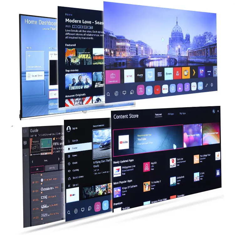 Smart tv 2.0 hdr10 50 55 65 polegadas, painel de televisão, home theater, tv smart tv