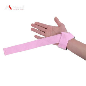 Venta al por mayor correas de levantamiento de pesas de entrenamiento Deadlift logotipo personalizado muñequera gimnasio Powerifting muñequeras - Product Image 4