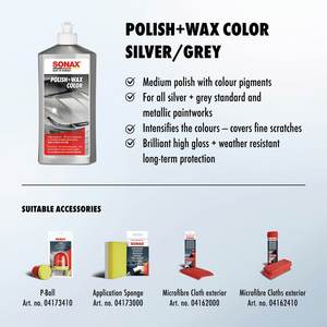 Car <b>Polish</b> And <b>Wax</b> Color Silver Grey 500ml Metallic Shine Booster For Silver & Gray Paint Finishes - Product Image 3