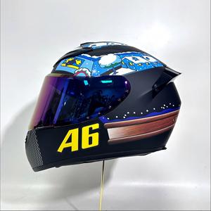 Casco de Motocicleta Integral A6 con Diseño de Pueblo Nevado y Visera Colorida para Hombres y Mujeres, para Carreras y Ciclismo Eléctrico - Product Image 5