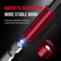 LXDTE Tige d'extension magnétique hexagonale 1/4 de 60 mm en acier au carbone avec adaptateur à dégagement rapide pour perceuse à percussion et réparation industrielle