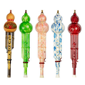 NAOMI profesional chino hecho a mano negro bambú <span class=keywords><strong>Hulusi</strong></span> <span class=keywords><strong>flauta</strong></span> doble tono C clave calabaza <span class=keywords><strong>Flauta</strong></span> étnico instrumento Musical caso - Product Image 1