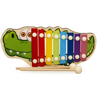 Jouets éducatifs intelligents, blocs de construction en bois, tambour à main musical, piano à huit tons pour animaux, jouets pour enfants de 4 à 6 ans