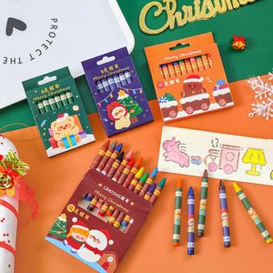 Ensemble de crayons à la cire personnalisés avec logo, 8/12 couleurs, pour cadeau de Noël - Product Image 3