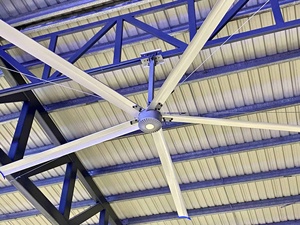 Moteur PMSM IE5, ventilateurs électriques HVLS de 24 pieds (7,3 m), grands ventilateurs de plafond industriels pour l'agriculture laitière, les entrepôts - Product Image 6