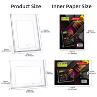 Support de papier vertical A5 incliné vers l'arrière, support de table, support de signalisation, support de prospectus, cadres adaptés au bureau, aux entreprises, aux magasins