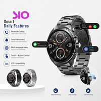 Montre connectée 1,27 pouce AMOLED 466x466 en alliage d'aluminium 44 mm, étanche au quotidien, appels téléphoniques, autonomie de 7 à 14 jours, échantillon disponible, OEM ODM