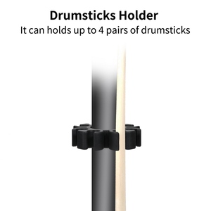 Soporte para <span class=keywords><strong>Baquetas</strong></span>, Agarrador de <span class=keywords><strong>Baquetas</strong></span>, Soporte para Cepillos, Antideslizante, de Goma, para Varillas de Batería, Sostiene hasta 4 Pares - Product Image 4