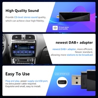 TOPSOURCE DAB+009 Antenne connectée USB certifiée CE, récepteur radio numérique pour autoradio Android universel, audio numérique FM