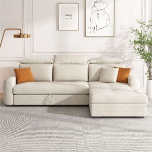 <span class=keywords><strong>Sofá</strong></span> <span class=keywords><strong>Cama</strong></span> Convertible Moderno de Doble Uso con Respaldo, Nuevo, Económico, de Tela Extensible para Sala de Estar - Product Image 5