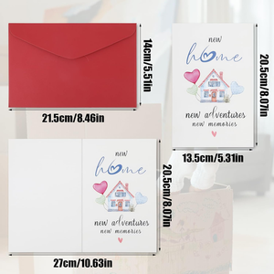 8.07x5.31in nouvelle <span class=keywords><strong>carte</strong></span> d'appartement avec enveloppe pendaison de crémaillère <span class=keywords><strong>carte</strong></span> de voeux <span class=keywords><strong>maison</strong></span> réchauffement <span class=keywords><strong>carte</strong></span>-<span class=keywords><strong>cadeau</strong></span> Sweet Home - Product Image 2