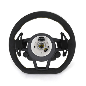 Volant R8 <span class=keywords><strong>S</strong></span> <span class=keywords><strong>Line</strong></span> avec bouton de démarrage, entièrement en Alcantara, LED, pour <span class=keywords><strong>Audi</strong></span> <span class=keywords><strong>A3</strong></span> A4 A5 A6 A7 A8 C7 C8 B8 B9 S3 S4 S5 S6 RS3 RS5 RS6 C8 - Product Image 2