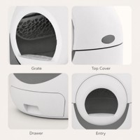 Bac à litière pour chat à nettoyage automatique, contrôle par application, toilette fermée anti-pincement pour chats d'intérieur