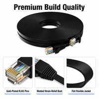 Câble Ethernet plat Cat6 compact CCA UTP RJ45 pour PC de jeu, Smart TV et réseau haute vitesse