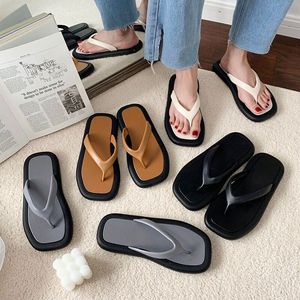 Tongs compensées respirantes et légères pour femmes, tendance mode été-automne, décontractées, pour la plage et le <span class=keywords><strong>bord</strong></span> <span class=keywords><strong>de</strong></span> <span class=keywords><strong>mer</strong></span>, couleur unie - Product Image 1