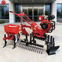 Micro-motoculteur diesel automoteur à chenilles, désherbeuse à rouleaux, machine de gestion agricole monorail, motoculteur de jardin