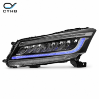 Modification de l'ensemble de phares LED pour Honda Accord 8ème génération 2008-2013, style aile, feux de jour dynamiques