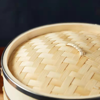 Panier à vapeur en bambou extra large et écologique Newell pour restaurants - Prix raisonnable