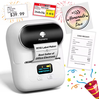 Impresora térmica de etiquetas Phomemo M110, impresora de etiquetas de código de barras, máquina de impresión de pegatinas para pequeñas empresas/direcciones/oficinas