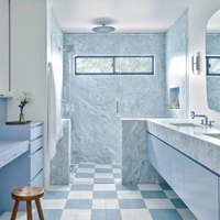 Dalle de marbre bleu Pallido de qualité supérieure, polie, sur mesure, pour îlot de cuisine, évier, meuble-lavabo, table à manger, villa, salle de bain, vente en gros, directement de l'usine