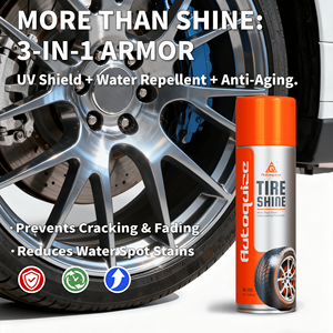 Spray Lucidante Impermeabile Anti-Invecchiamento per Pneumatici, Cera OEM Nera Lucidante con Protezione UV a Lunga Durata e Finitura Lucida - Product Image 3