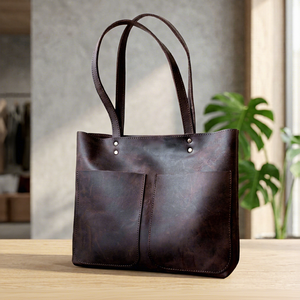 Fashionable BS INTERNATIONAL Ladies Genuine Leather Clutch Zipper Cross-Body Shoulder Strap Casual Handbags Large Capacity - Product Image 1