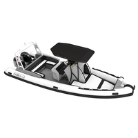 Bateau pneumatique de luxe de 25 pieds à double coque en aluminium en V profond DLRIB760 PVC/Hypalon pour la famille
