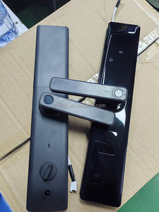 An ninh thông minh ngoài trời khóa wtih xử lý thiết lập màu đen vân tay điện tử nhôm lối vào phía trước cửa xử lý - Product Image 5