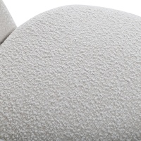 Fauteuil Rond Nordique Moderne en Tissu Polaire Sherpa, Canapé Paresseux pour Salon, Fauteuil Lounge pour Hôtel Villa