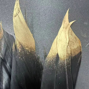 प्राकृतिक रंगे मार्बाऊ पंख ट्रिम परिधान सामान शादी की सजावट प्रशंसकों शिल्प पंख रिबन टर्की पंख रिबन टर्की पंख - Product Image 3