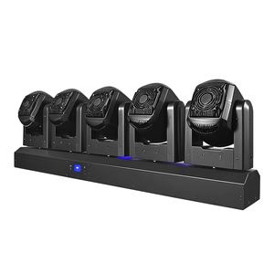5 pièces 80W RGBW tornade faisceaux lumineux mobiles Disco LED anneau <span class=keywords><strong>illimité</strong></span> rotation <span class=keywords><strong>lavage</strong></span> pour les fêtes de mariage et Disco Club - Product Image 5
