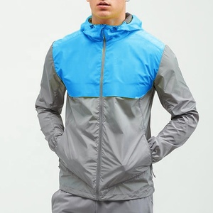 Custom Logo Custom Designer Color Block <strong>Thin</strong> Zip up Polyester <strong>Men</strong> Sports Windbreaker <strong>Jacket</strong> - Product Image 5