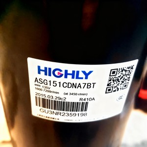คอมเพรสเซอร์แบบสกรอลล์ Haili รุ่น ASG151CDNA7BT 135V R410A สำหรับเปลี่ยนในรถยนต์ Haima - Product Image 1