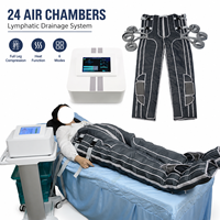 Appareil de massage corporel par compression à 24 coussins d'air pour drainage lymphatique, idéal pour les spas, salons de beauté et analyse cutanée