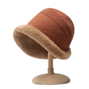Thickened Plush Warm Fisherman Hat Women Winter Mongolian Hat Custom Logo 56-58cm Black Ginger Yellow Khaki Brick Red - Product Image 5