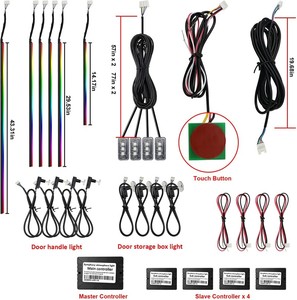 Système d'éclairage automobile universel 12V contrôlé par application, ensemble complet, bande LED acrylique décorative néon, lumière ambiante de voiture Symphony - Product Image 5
