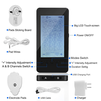 Appareil de massage rechargeable pour le cou, les épaules et la taille, machine TENS/EMS à double canal, contrôle de la durée, intensité réglable, toucher réel