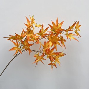 Foglie d'acero finte foglie d'autunno 3 rami verde arancio rosso foglia d'acero artificiale per eventi di festa decorazione floreale - Product Image 5