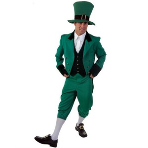 Traje de elfo irlandés verde para hombres y niños, disfraz de Halloween, ropa para actuaciones - Product Image 3