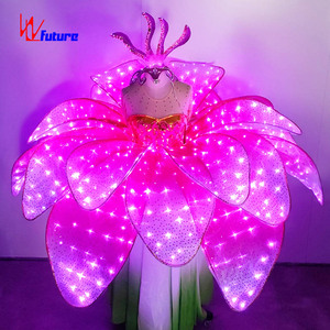 Costumi a LED per donne esotiche principessa vestito luminoso con tutù gonna attraente danza del ventre abiti di paillettes per feste - Product Image 5
