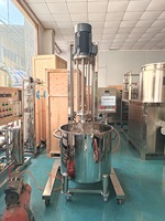 Homogénéisateur de Savon Alimentaire Chimique de Qualité Alimentaire, Mélangeur à Cisaillement Élevé, Machine de Mélange Homogène, Mélangeur de Liquides à Levage Automatique 100L