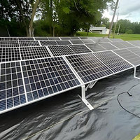 Pièces de machine de découpe personnalisées OEM/ODM en aluminium 6005-T5 pour structure de support d'énergie solaire, surface anodisée/galvanisée à chaud